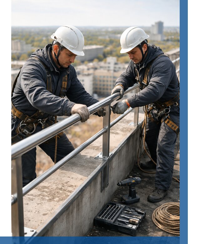 Монтаж перил на высоте в Шебекине от 2545 р. | ВЫСОТНИК-Шбк