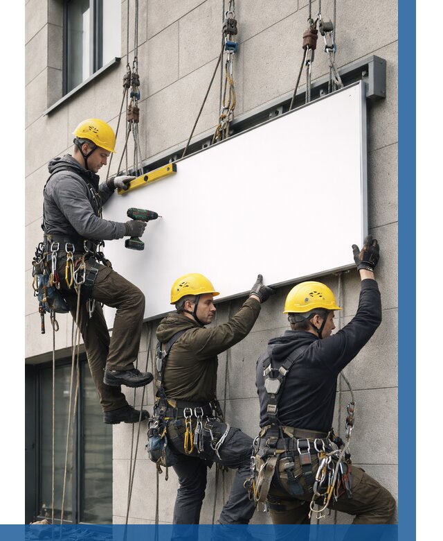 Монтаж рекламной вывески в Шебекине от 8145 р. | ВЫСОТНИК-Шбк