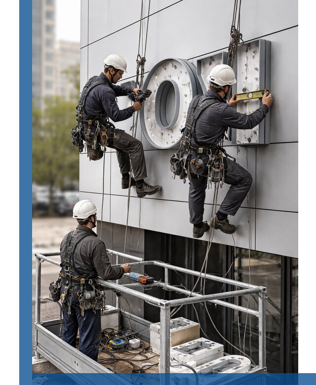 Профессиональный монтаж световых букв в Шебекине под ключ