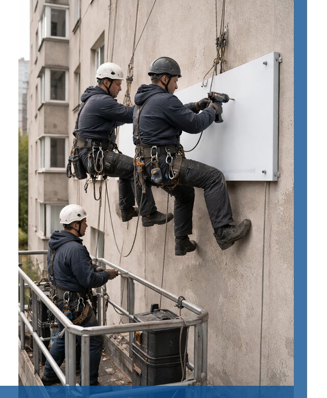 Монтаж табличек и указателей в Шебекине от 3563 р. | ВЫСОТНИК-Шбк