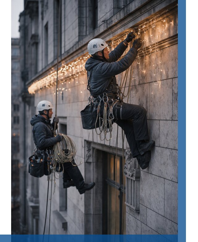 Монтаж новогодней иллюминации в Шебекине от 8654 р. | ВЫСОТНИК-Шбк