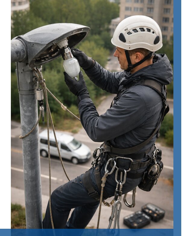 Замена ламп на высоте в Шебекине от 2545 р. | ВЫСОТНИК-Шбк