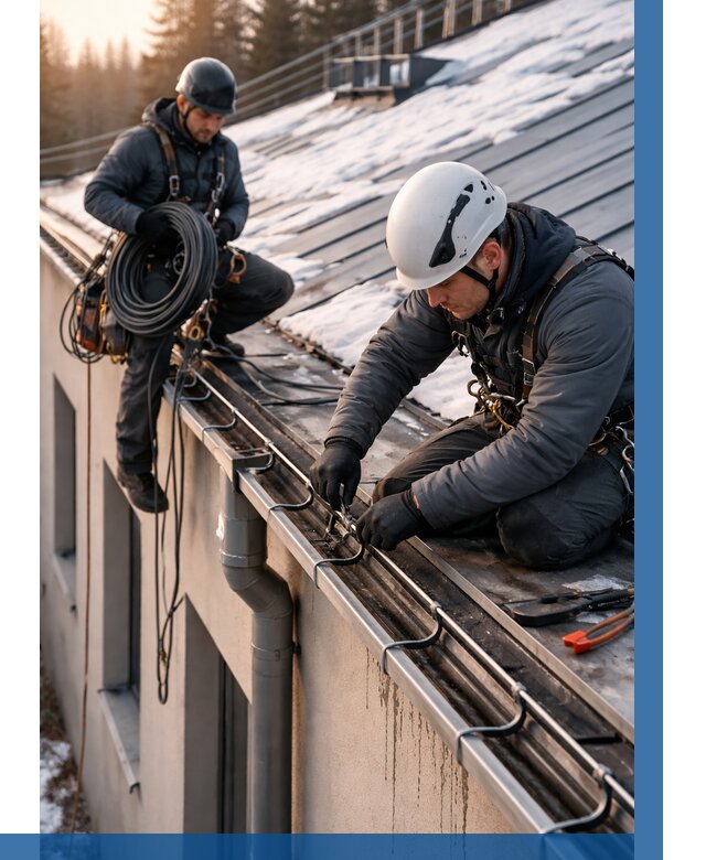 Монтаж греющего кабеля на кровле в Шебекине от 458 р. | ВЫСОТНИК-Шбк