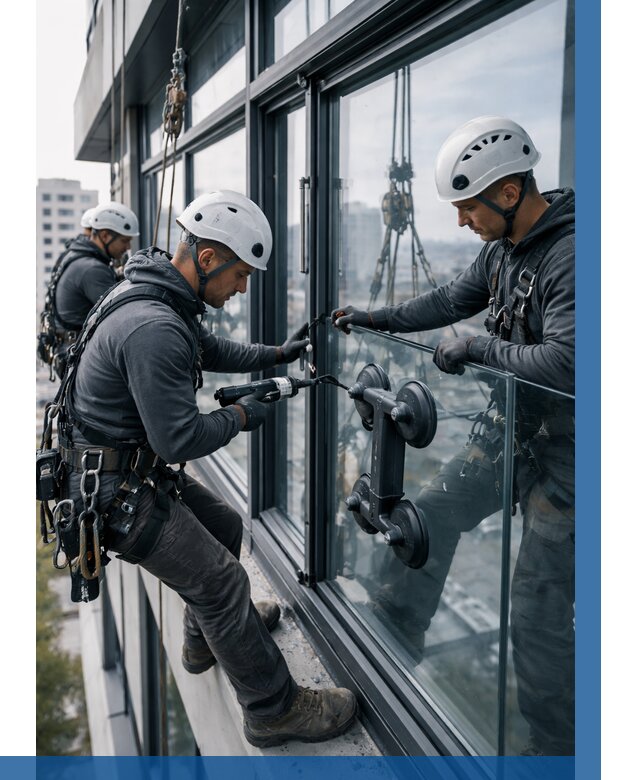 Витражное остекление зданий в Шебекине от 3563 р. | ВЫСОТНИК-Шбк