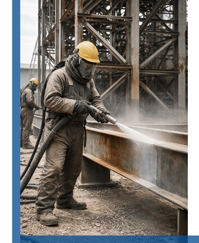 Пескоструйная очистка металлоконструкций в Шебекине промышленная