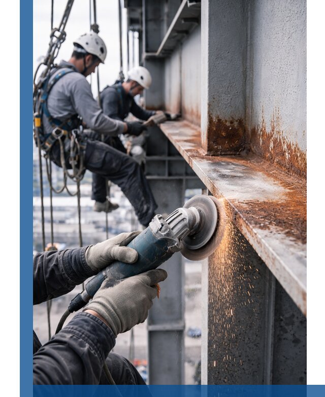 Зачистка металла от ржавчины и подготовка поверхностей в Шебекине