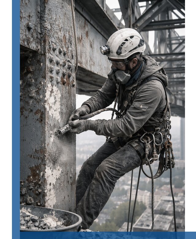 Удаление старой краски с металлических конструкций в Шебекине