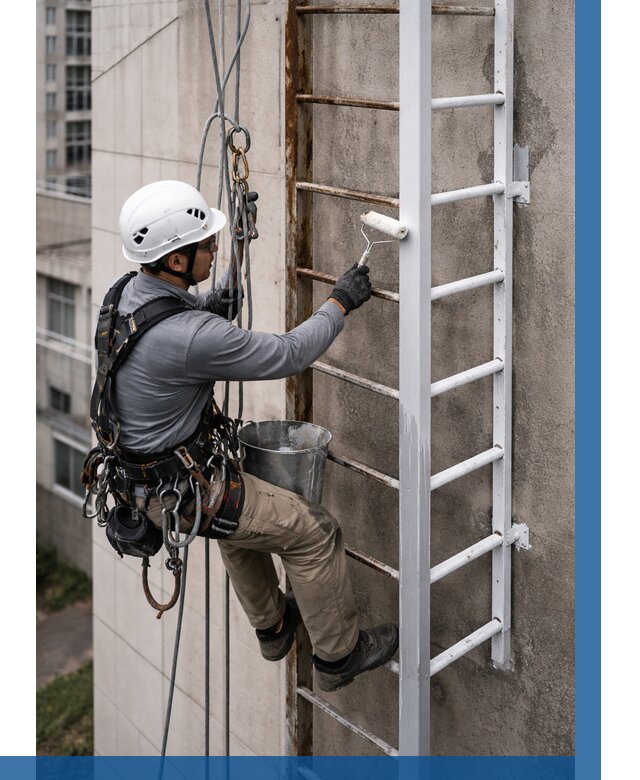 Покраска пожарных лестниц в Шебекине от 4581 р. | ВЫСОТНИК-Шбк