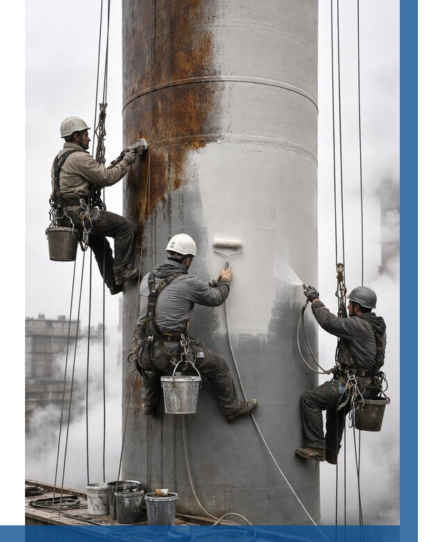 Покраска дымовых труб в Шебекине от 8654 р. | ВЫСОТНИК-Шбк