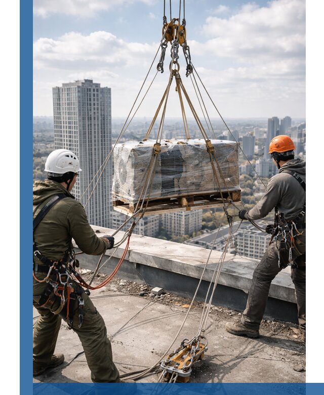 Подъем и монтаж крупногабаритных грузов на крышу в Шебекине