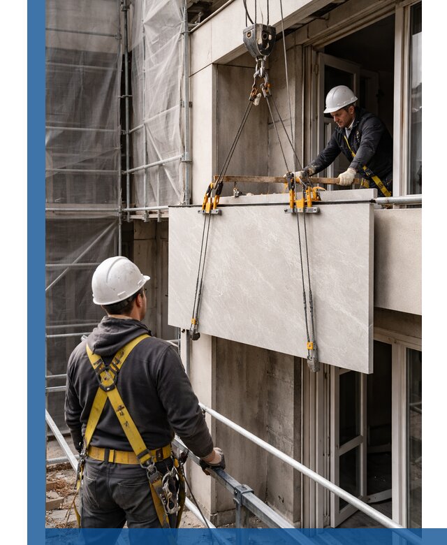 Подъем керамогранита на этаж в Шебекине грузчиками и техникой