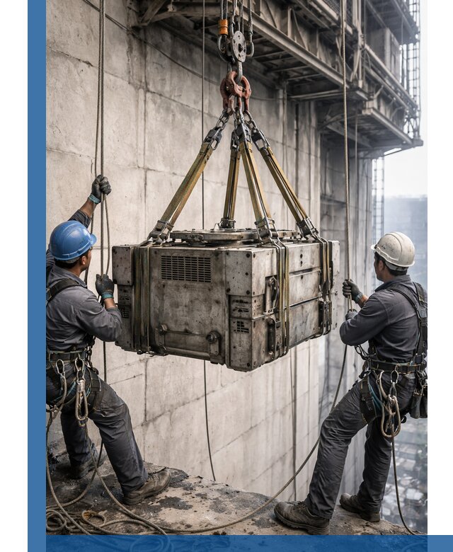 Такелажные работы на высоте, подъем и монтаж грузов в Шебекине