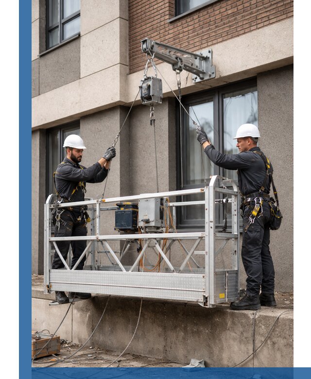 Монтаж и подъем фасадной люльки в Шебекине с гарантией безопасности