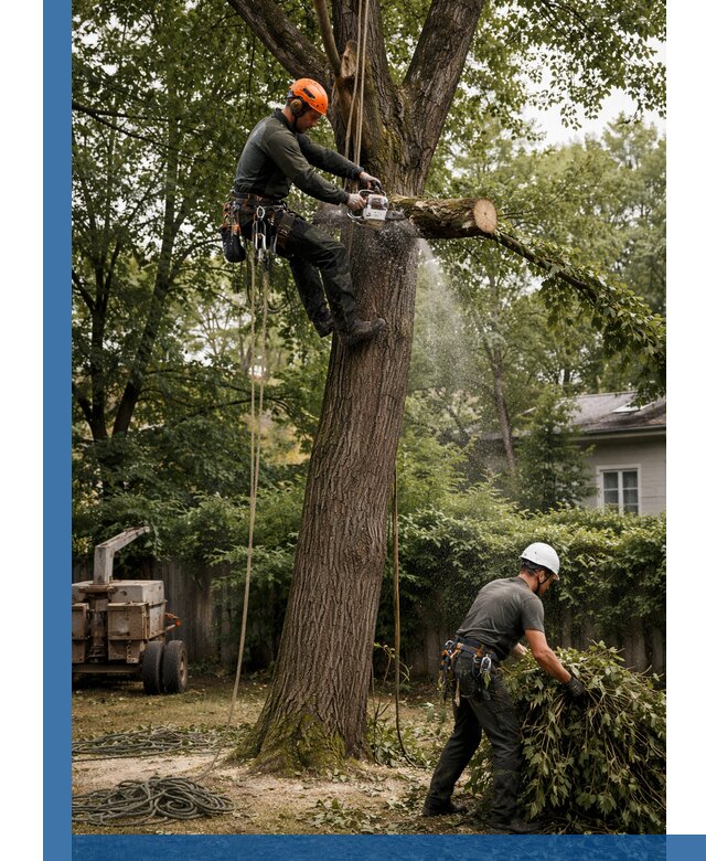 Кронирование деревьев в Шебекине, безопасная высотная обрезка
