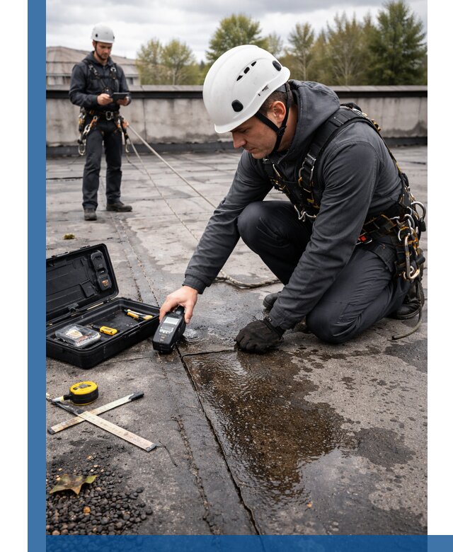 Обследование кровли на протечки и выявление дефектов в Шебекине