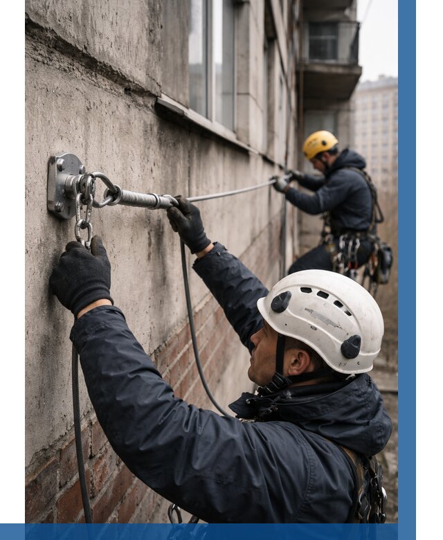 Монтаж анкерных линий в Шебекине от 3054 р. | ВЫСОТНИК-Шбк
