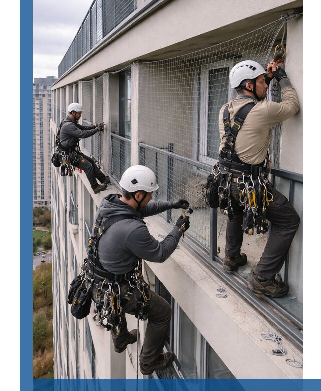 Профессиональный монтаж защитной сетки от птиц в Шебекине