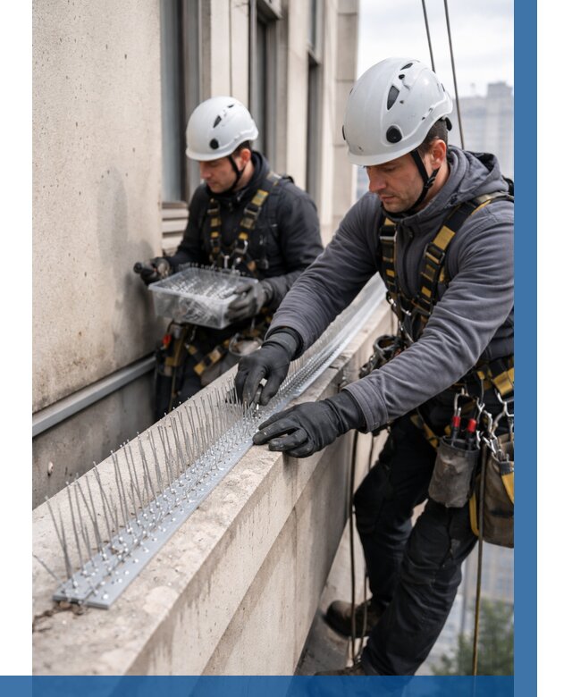 Установка шипов от птиц в Шебекине от 865 р. | ВЫСОТНИК-Шбк